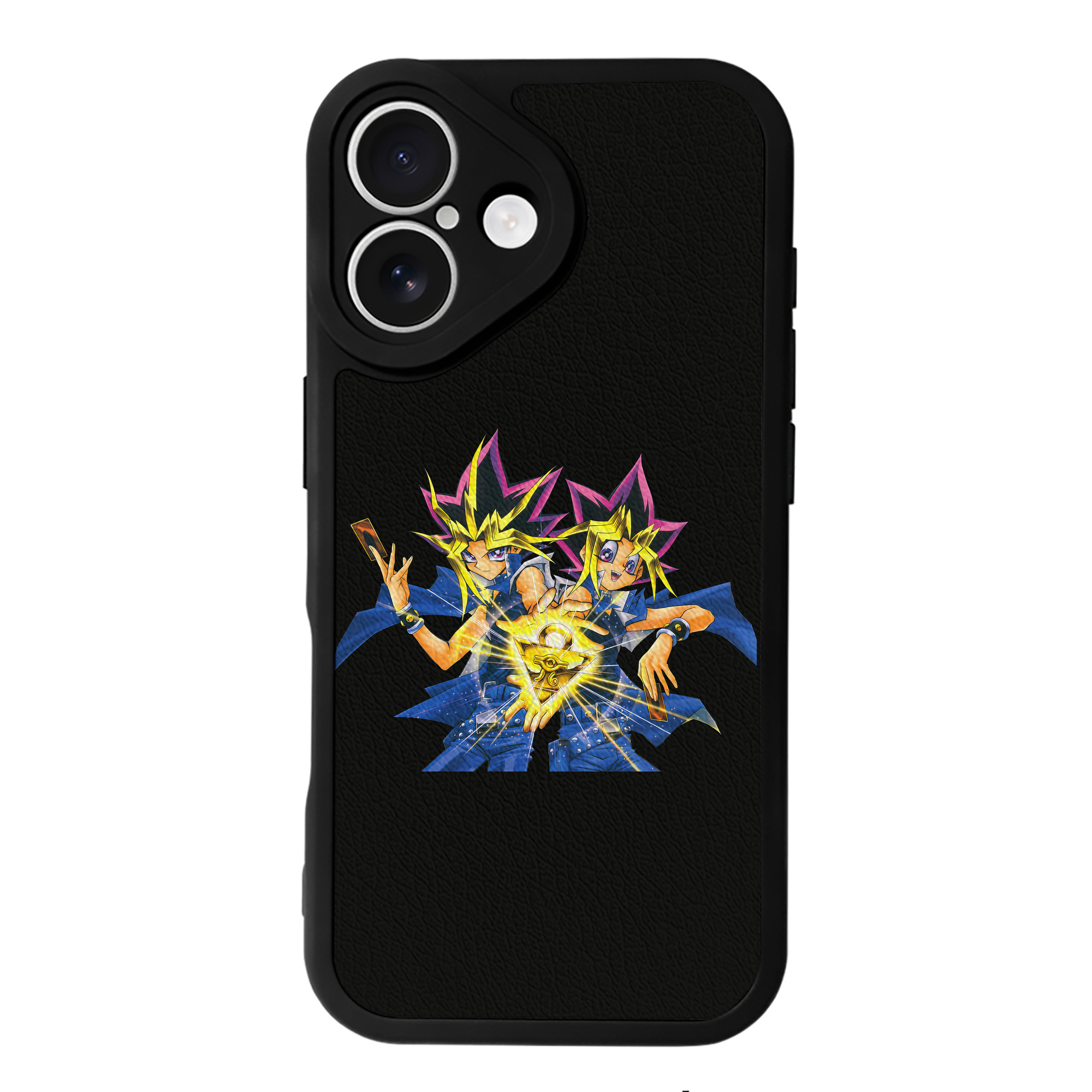 （画像用） 遊☆戯☆王 Yu-Gi-Oh! 【iPhone 16シリーズ対応】シリコンスマホケース（レザー調） 材質：シリコン